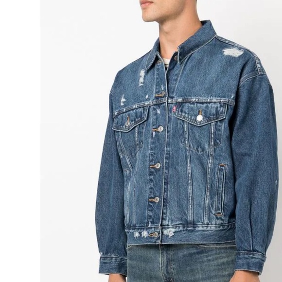 Levis 90’s Trucker Jacket Deconstructed Indigo A1743-0005 - Picture 5 of 14